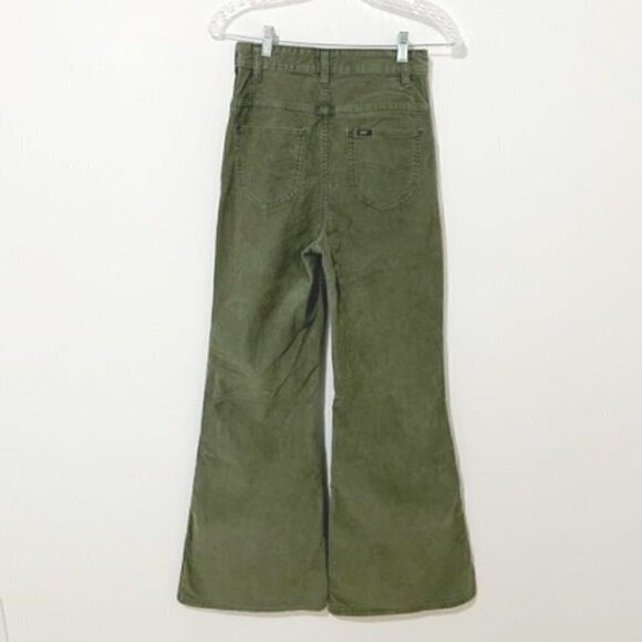 Lee Vintage Modern Corduroy High Rise Flare Jeans Green - Picture 4 of 7